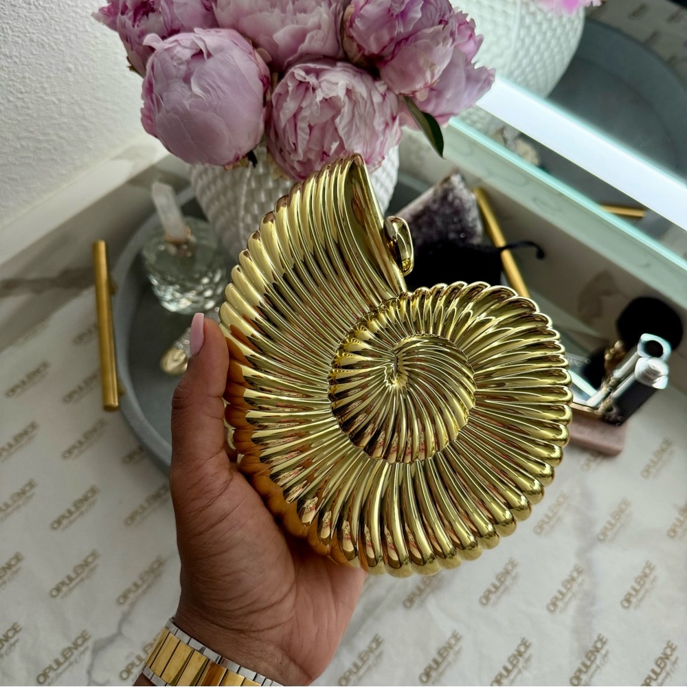 Gold Shell Clutch